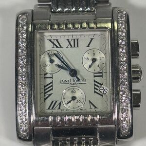 Saint Honore Paris Swiss Quartz Chronograph Women’s Wristwatch Crystal Bezel